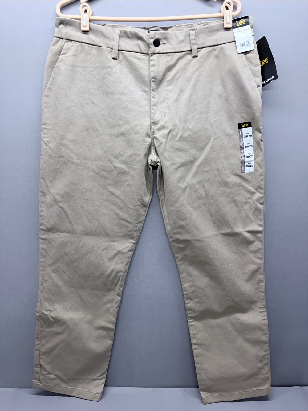 Lee Men’s Tan Straight Fit Chino Pants